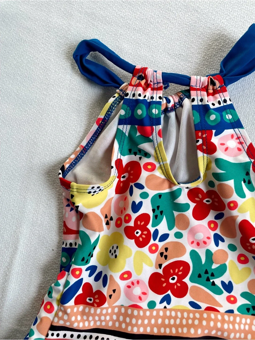 FLOATIMINI Bathing Suit Swimsuit Swimwear Floral Bow Rainbow 3T Swim Beach